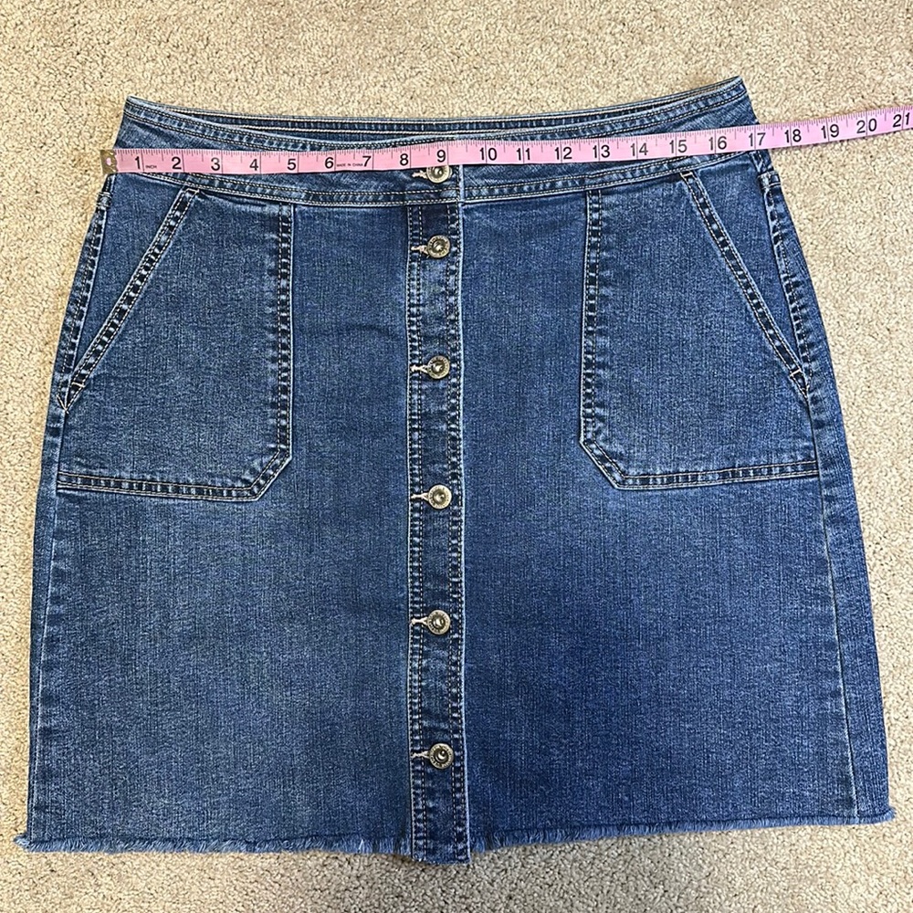 Liz Claiborne button down denim skirt 14 - Picture 7 of 9